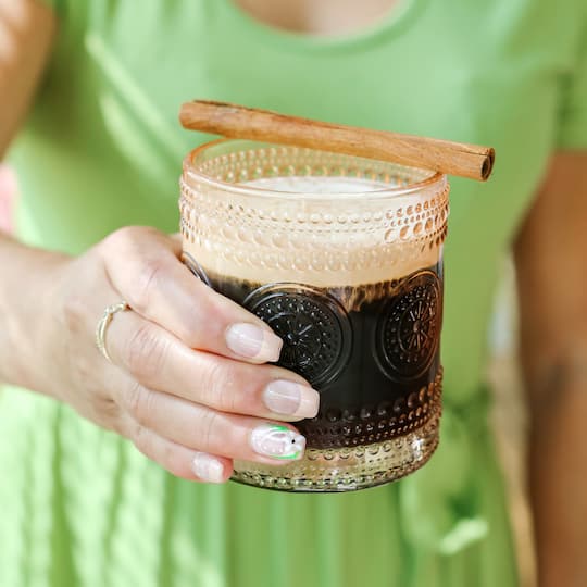Kate Aspen® 10oz. Hobnail Beaded Floral Rose Gold Drinking Glasses, 6ct.